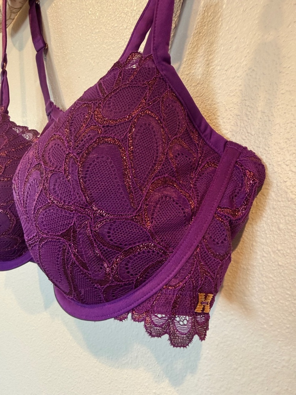 Savage X Fenty Purple Lace Underwire Bra - Picture 5 of 8